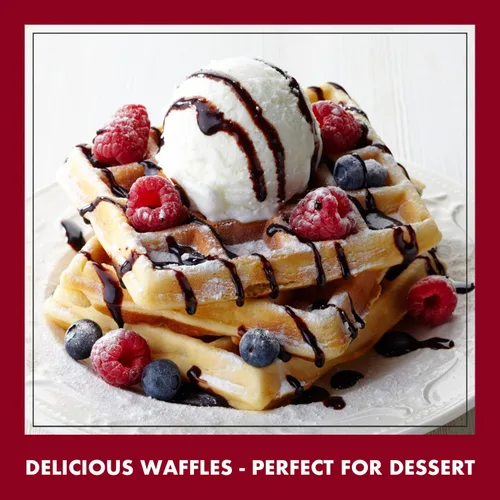 Vista 7 de Classique Fare mezcla para preparar waffles belgas - Hace gofres, tortitas, muffins y crepes ligeros y crujientes - Funciona con máquina de gofres