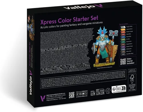 Vista 2 de Vallejo Xpress Color Starter Set for Painting Figures, Includes Exclusive Figure, Synthetic Brush and Step-by-Step Guide, Ideal for Skin, Scales