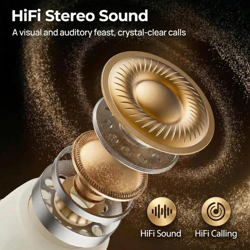 Vista 2 de Auriculares para dormir, mini auriculares inalámbricos invisibles para canales auditivos pequeños, auriculares Bluetooth ergonómicos con sonido Beige