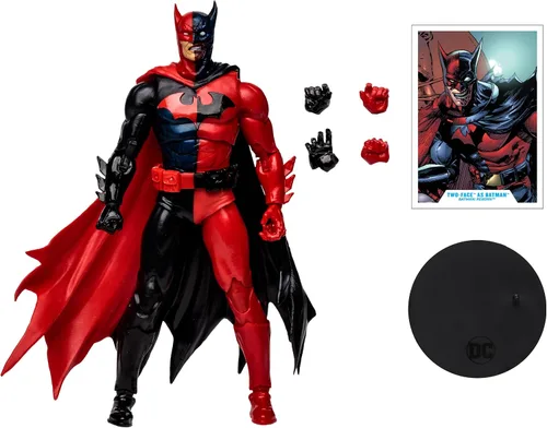 Vista 2 de McFarlane Toys - DC Multiverse de dos caras como Batman (Batman: Reborn) Figura de acción de 7 pulgadas