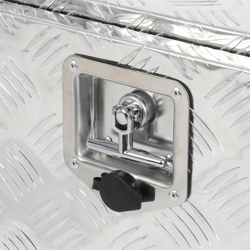 Vista 9 de SCITOO - Caja de herramientas de aluminio de 18 pulgadas de plata resistente para cama de camión, caja de herramientas para remolque de RV