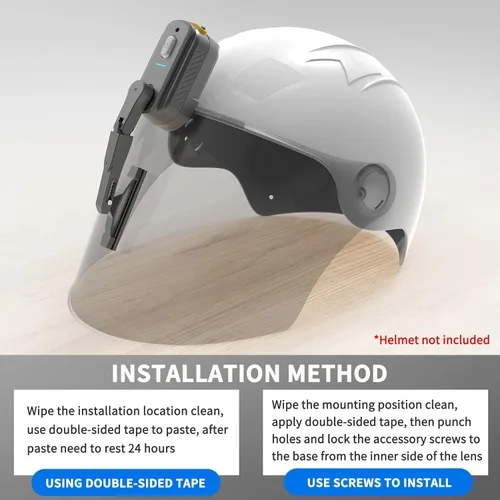 Vista 3 de Limpiaparabrisas recargable para casco de motocicleta, universal, impermeable, compatible con la mayoría de viseras