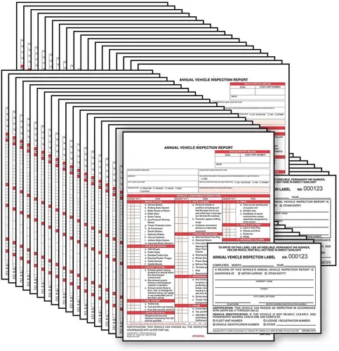 Vista 11 de Formulario y etiqueta del informe anual de inspección de vehículos de J. J