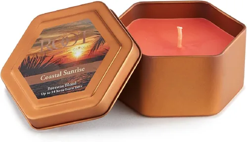 Vista 21 de Root Candles Velas Aromáticas Mezcla de Cera de Panal Vela Artesanal Premium, Veriglass Pequeño, Limón y Bergamota