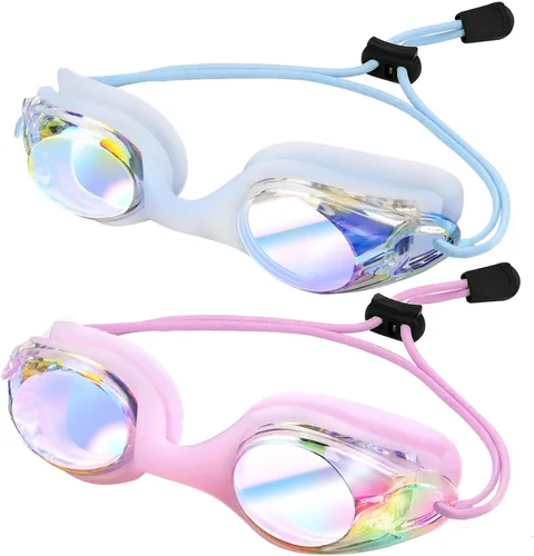Vista 20 de Vvinca Kids Swim Goggles with Bungee Strap，Quick Adjust Kids Goggles 3-14