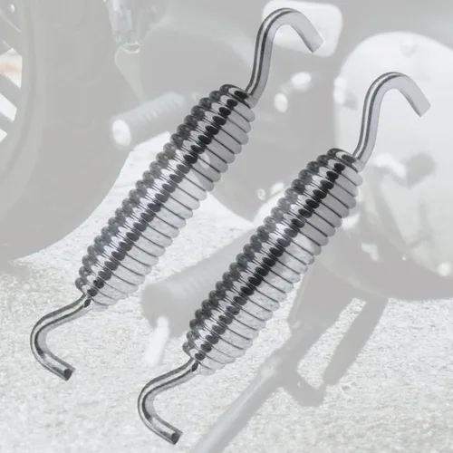 Vista 5 de 3.7" Chrome Jiffy Stand Kickstand Spring se adapta a Harley Sportster Softail Super Glide Touring (2 piezas cromado)
