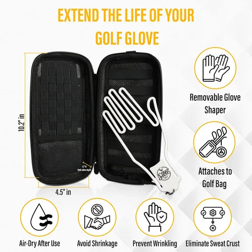 Vista 3 de Accessory Case - Golf Bag Organizer. Airtight, Water-Resistant, Protective Hard Case for Phone, Tees, Ball Markers, Repair Tools, and Golf