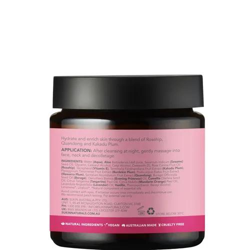 Vista 3 de sukin Crema de noche enriquecedora de rosa mosqueta para mujer - 4.06 oz Crema
