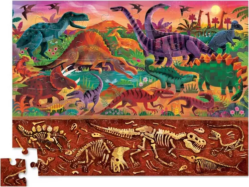 Vista 2 de Crocodile Creek Rompecabezas de suelo de 60 piezas de Above + Below - Divertido rompecabezas de suelo para niños de 4 a 8 años - Mundo