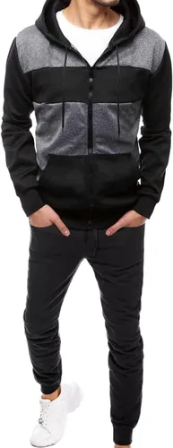 Vista 4 de Conjuntos deportivos de otoño e invierno para hombre, conjunto de sudadera con capucha y pantalones de ocio, ropa suave de invierno