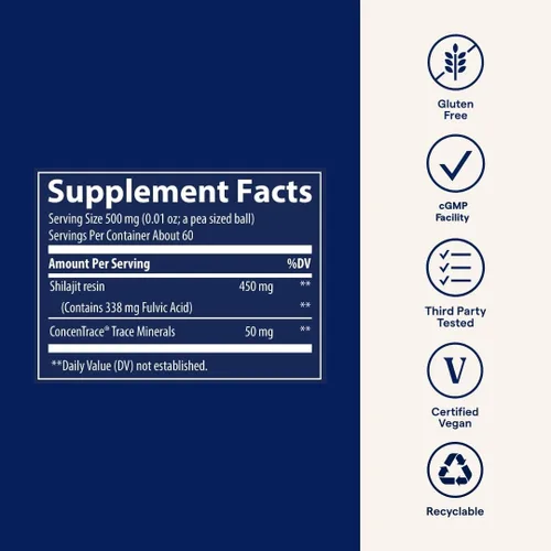 Vista 6 de Trace Minerals Resina Shilajit – Resina Shilajit del Himalaya para el bienestar general – Apoyo a la inmunidad – Energía, cerebro y apoyo de salud