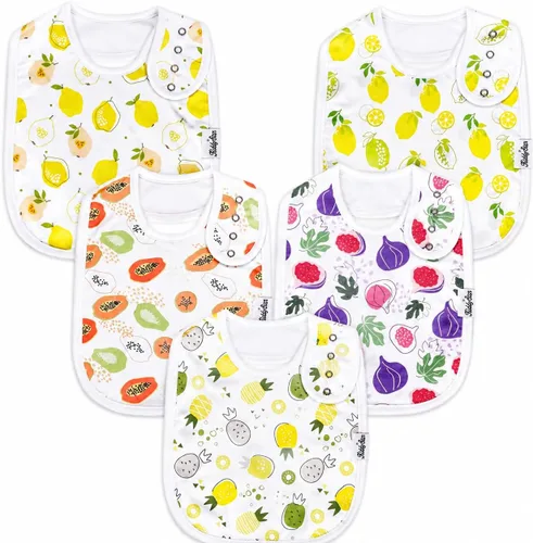 Vista 24 de KiddyStar Organic Cotton Baby Drool Bibs Soft, Adjustable, Absorbent, Unisex Teething Bandana Bibs for Babies