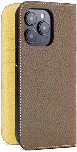Vista 13 de BONAVENTURA Funda para smartphone Diary [iPhone15 Pro, negro x Etoupe] BODTR15P-BKET