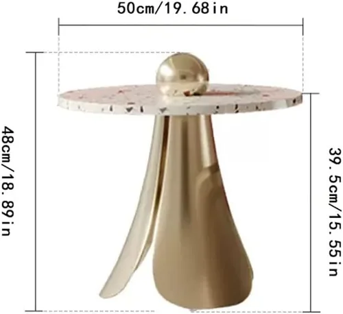 Vista 3 de Mesa auxiliar de sofá, mesa de centro para sala de estar, mesa de té pequeña, tamaño balcón, mesa de centro redonda combinada, muebles creativos