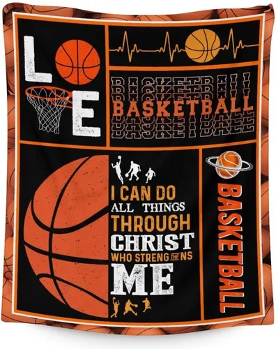 Vista 9 de Manta de baloncesto – 40 x 30 pulgadas, manta de baloncesto pequeña, regalos para niños y niñas, ideas de regalo de franela suave, afelpada y cómoda