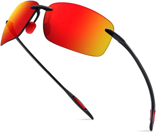 Vista 2 de WISTON Lentes de sol polarizados deportivos para hombres y mujeres, marco sin montura Tr90 para correr, pescar, béisbol, conducir, W8001
