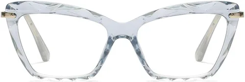 Vista 12 de Gafas de lectura de ojo de gato para mujer, marco de gafas de cristal de moda Negro