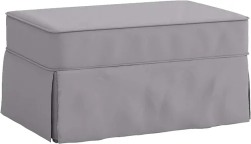 Vista 5 de La funda otomana de algodón de reemplazo. Se adapta a Pottery Barn PB Comfort Ottoman. Funda para sofá de algodón denso (Beige Comfort)