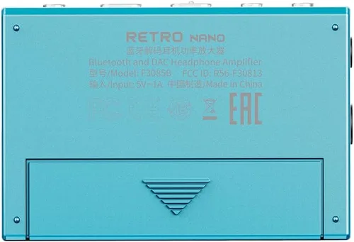Vista 2 de FiiO/Snowsky Retro Nano Bluetooth USB DAC AMP con LDAC, aptX Adaptive, aptX LL (salida desequilibrada de 3.5mm y salida equilibrada de 4.4mm) (Azul)