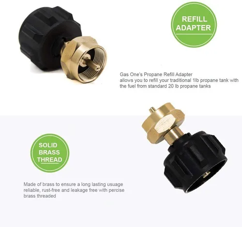 Vista 6 de Masterbuilt Parrilla de propano portátil MB20030819 + adaptador de repuesto para tanque de propano GasOne