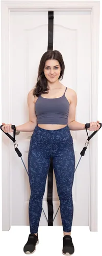 Vista 4 de Lumia Wellness Correa de anclaje para ejercicios de banda de resistencia, banda de gimnasio de puerta resistente, gimnasio multipunto de cuerpo