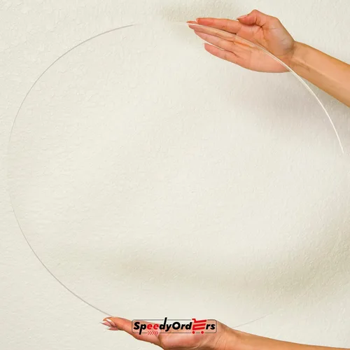 Vista 11 de SPEEDYORDERS 3 láminas redondas de plexiglás de 1/4 de pulgada, acrílico transparente de 7 pulgadas de diámetro, para base de pastel, cubierta