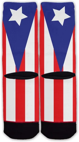 Vista 4 de Función calcetines de moda con bandera puertorriqueña, Multi