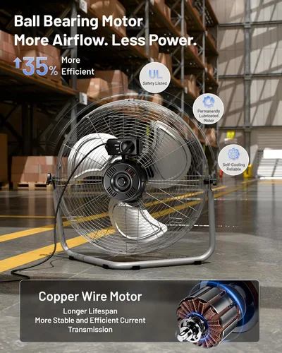 Vista 5 de Iliving – Ventilador de piso de alta velocidad