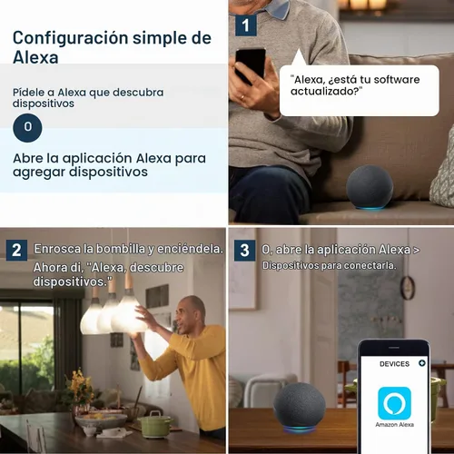 Vista 9 de Sengled Bombilla Alexa equivalente a 100 vatios con malla Bluetooth que cambia de color, bombillas inteligentes que funcionan solo con Alexa