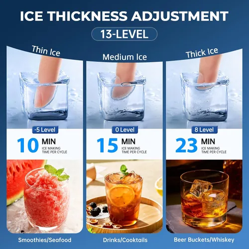 Vista 7 de Máquina de hielo comercial de 90 libras, almacenamiento de 18