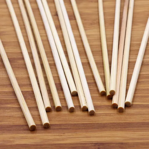 Vista 6 de BambooMN Marca - Brochetas de bambú redondas de punta afilada premium 4.1" X 0.098 in - 300pcs