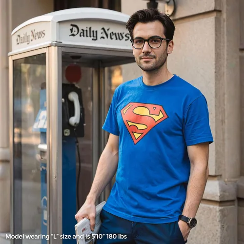 Vista 2 de DC Comics - playera de Superman de manga corta para hombres