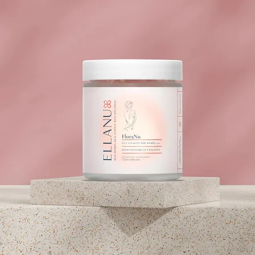 Vista 2 de ELLANU FloraNu Apoyo para la salud intestinal para mujeres mayores de 40 años Apoya la comodidad digestiva, la salud inmune y la absorción