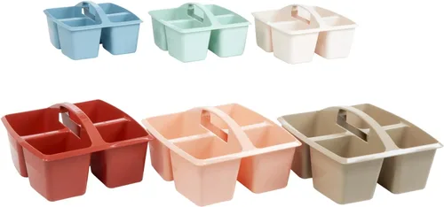 Vista 2 de Cosas realmente buenas Organizadores de 4 compartimentos - Boho, pack de 6 - Organización para el aula