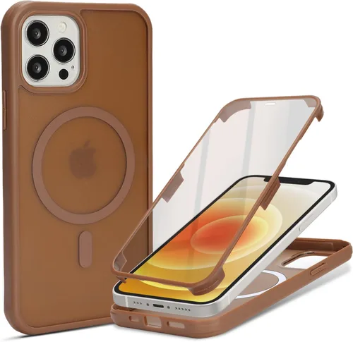 Vista 49 de Funda magnética para iPhone 12 mini con protector de pantalla integrado, compatible con MagSafe, para Apple 12 Mini, fundas de cuerpo completo