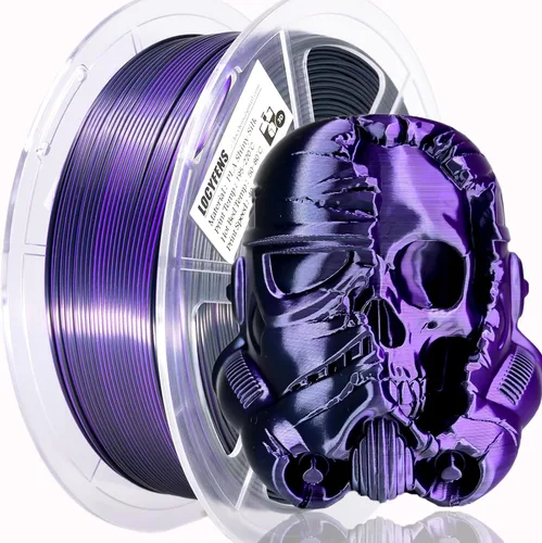 Vista 21 de Filamento para Impresora 3D PLA, Filamento PLA Arcoíris 1.75mm +/-0.02mm, Filamento PLA de Seda de Doble Color, Paquete de Filamento 3D Coextruido 2