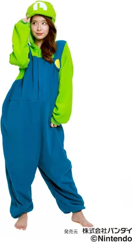 Vista 2 de Super Mario Bros Kigurumi - Mameluco (Luigi)