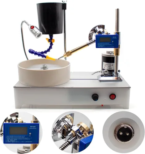Vista 6 de Máquina facetadora de pulido de piedras preciosas Máquina pulidora de gemas facetadas Pulidora de joyas Máquina lapidaria Amoladora plana 2800RPM