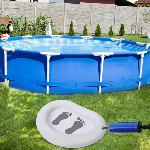 Vista 6 de Cuenca inflable de baño de pies para piscina, lavabo de pies para escalera de entrada de piscina, lavabo de pies para piscinas sobre el suelo