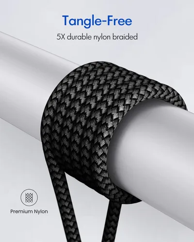 Vista 6 de Baiwwa Cable USB C a USB C de 20 pies, cable USB tipo C a C súper largo