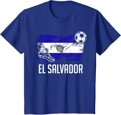 Vista 34 de Camiseta salvadoreña con bandera de fútbol salvadoreño