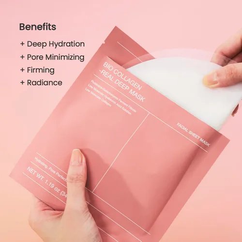 Vista 3 de BIODANCE Trío de colágeno: Máscara de colágeno bio y suero de péptido de colágeno y crema para piel de vidrio, hidratación voluminosa, cuidado