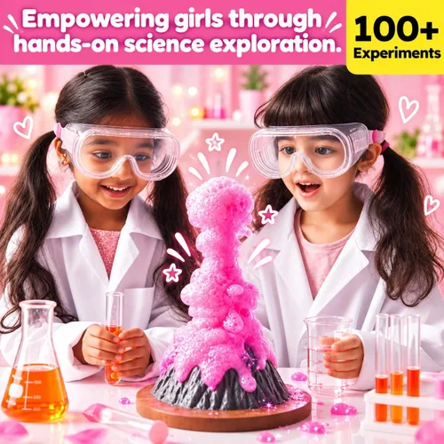 Vista 4 de Butterfly EduFields Kit de ciencia de más de 100 piezas para niñas de 4, 5, 6, 7, 8 años Niñas en CTIM y experimentos científicos Ideas