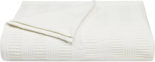 Vista 9 de Nautica - Manta tamaño Queen, ropa de cama tejida de algodón texturizado, ideal para cama o sofá, certificado Oeko-Tex (rayas grises)