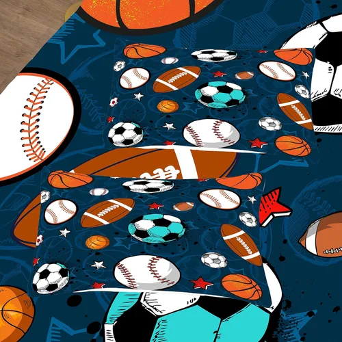 Vista 5 de Tailor Shop - Juegos de edredón deportivos para niños, tamaño completo, ropa de cama deportiva para niños, adolescentes, fútbol, baloncesto