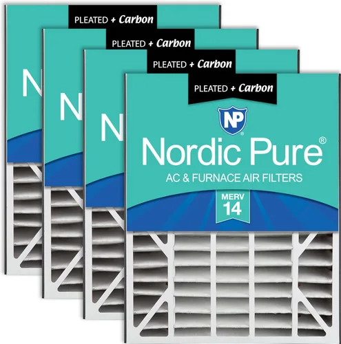 Vista 21 de Nordic Pure 20 x 25 x 5 (tamaño real: 19 3/4 x 24 1/4 x 4 7/8) Filtro de aire Air Bear Merv 8 de repuesto para reducción de olores de carbono puro