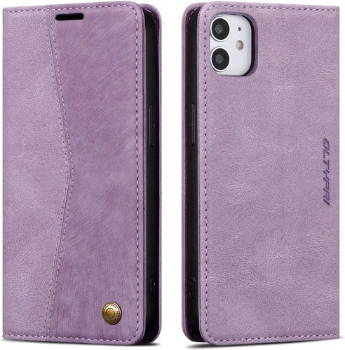 Vista 56 de QLTYPRI Para iPhone Air Case Wallet Con Tarjetero, Vintage PU Cuero Kickstand Cierre Magnético A Prueba De Golpes Folio Libro Funda Para IPhone 17