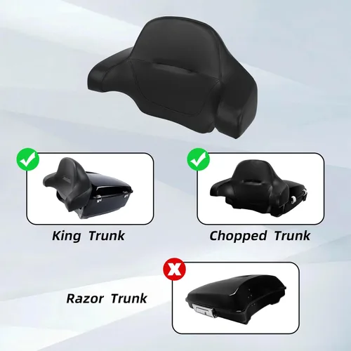 Vista 3 de TCMT Asiento Trasero Envuelto y Recortado King Compatible con Harley 2014-2025 Touring Road King Road Street Electra Glide Ultra Limited Pack