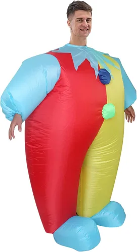 Vista 6 de IRETG Disfraz inflable de payaso para adultos