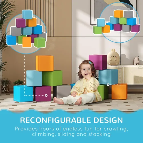 Vista 4 de Bloques de juego suaves Soozier de 12 piezas para niños preescolares contemporáneos